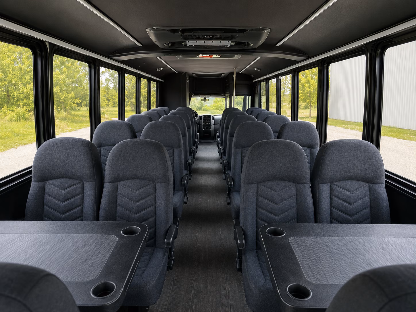 buena park 18 passenger minibus interior