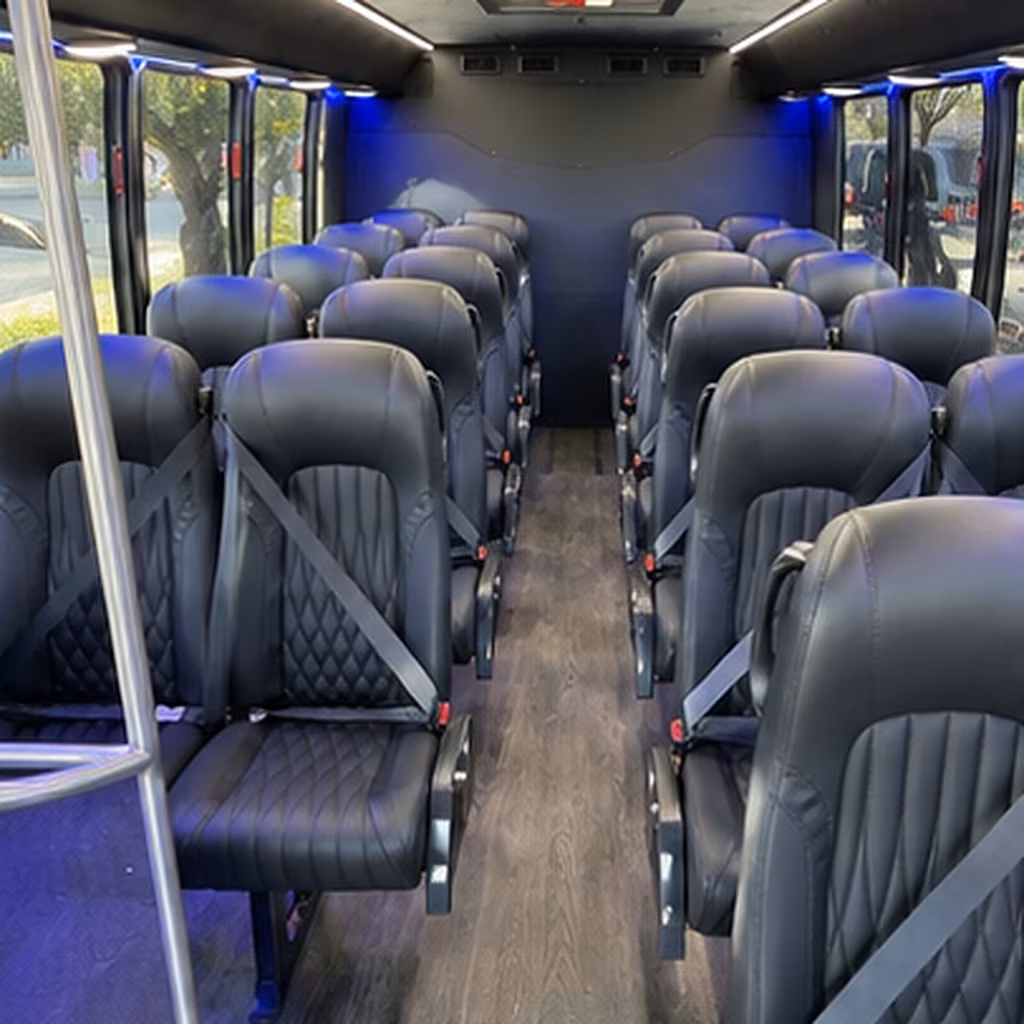 buena park 25 passenger minibus inside