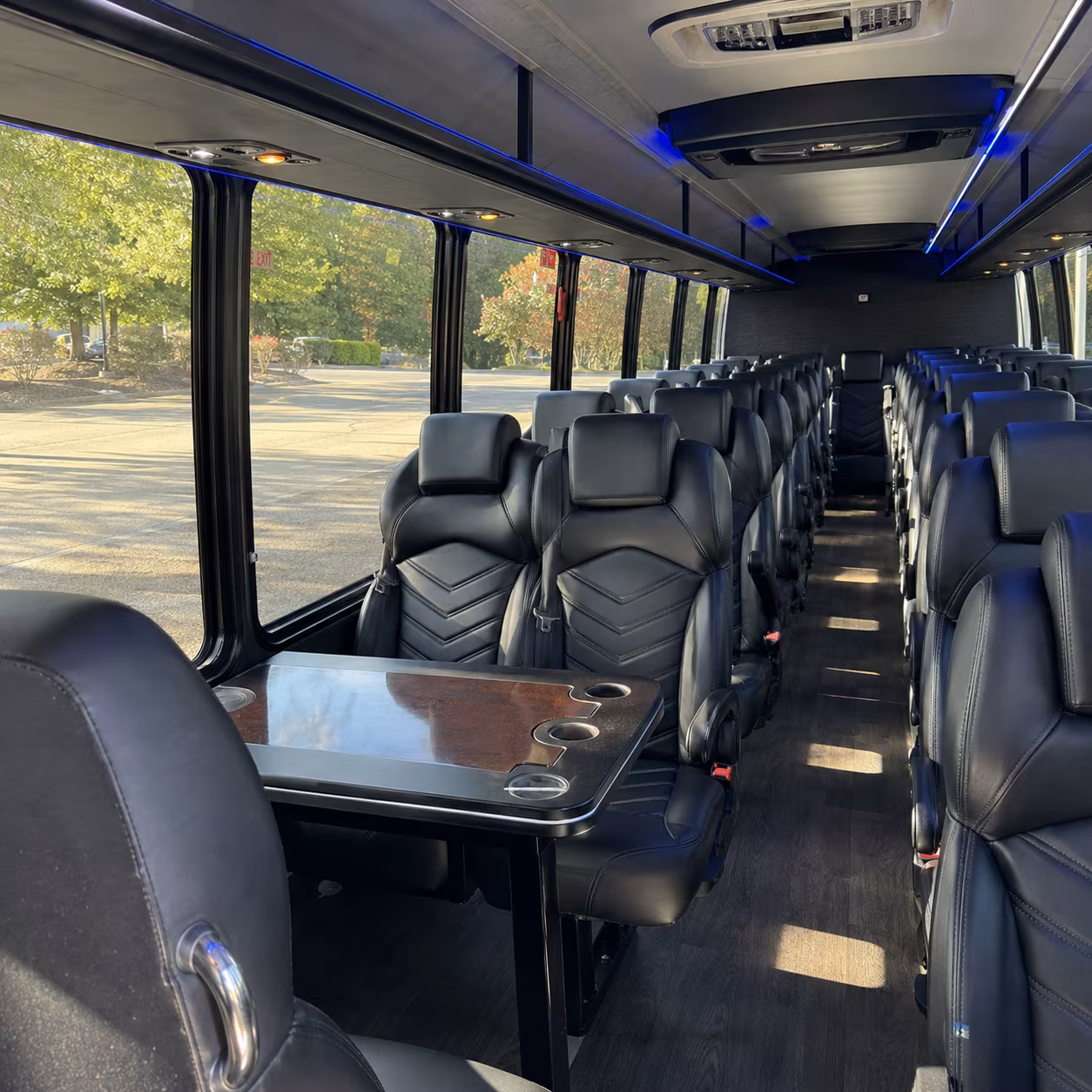 buena park 28 passenger minibus inside