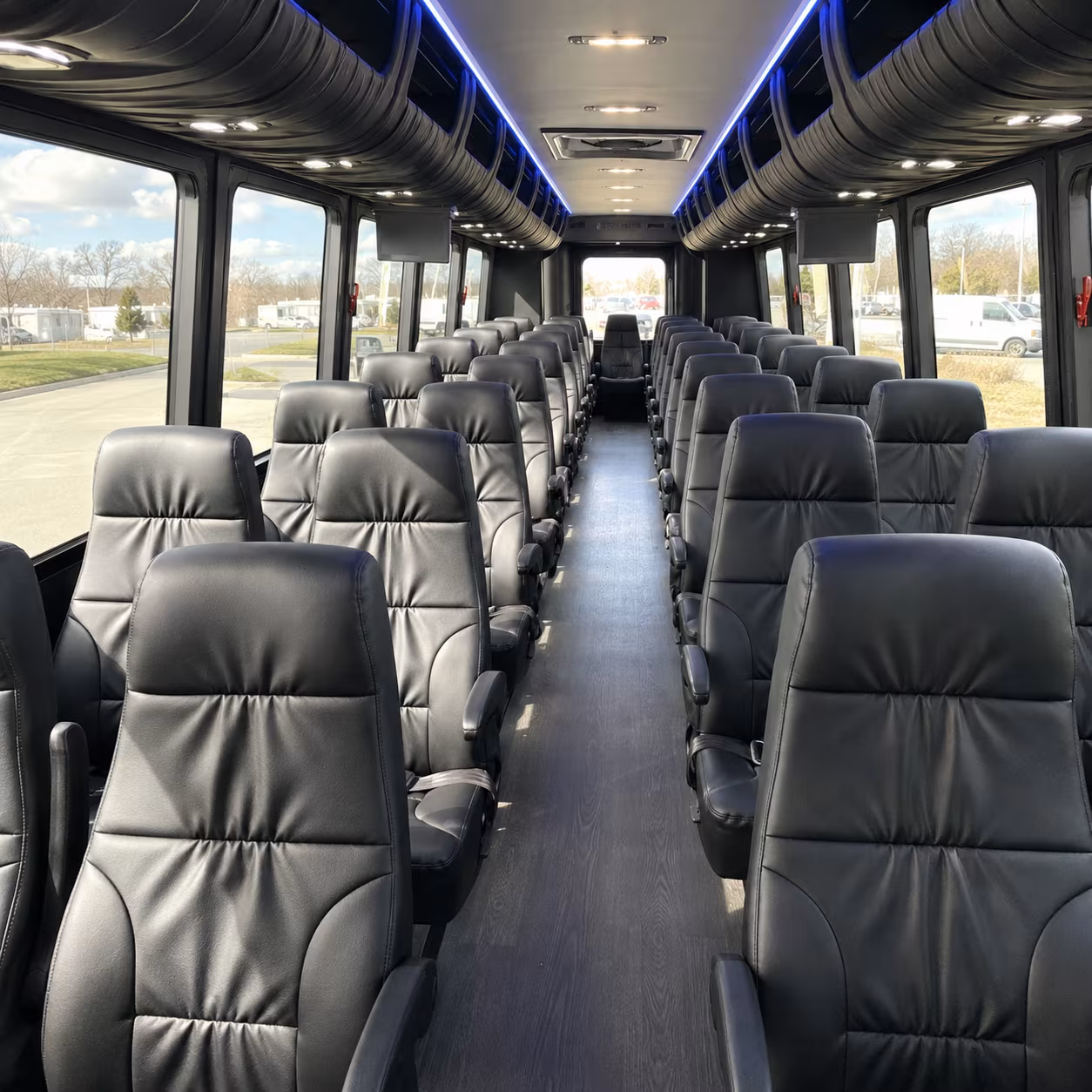 buena park 35 passenger minibus inside