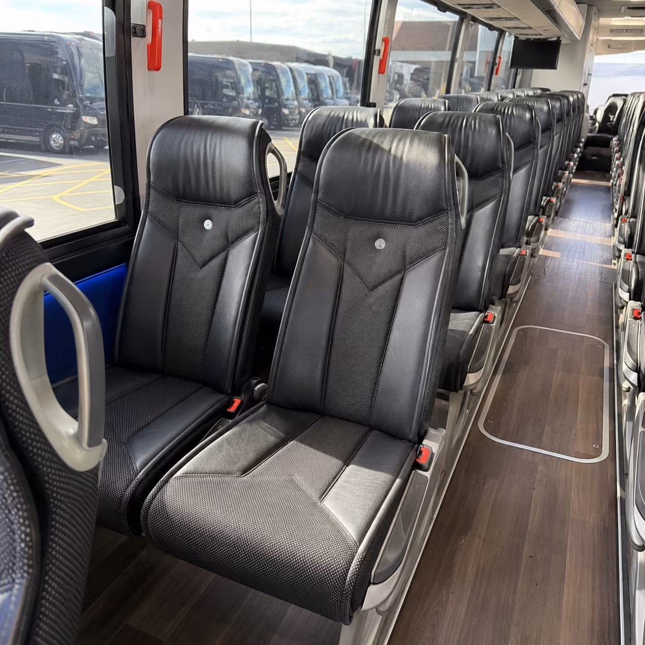 buena park 40 passenger charter bus interior