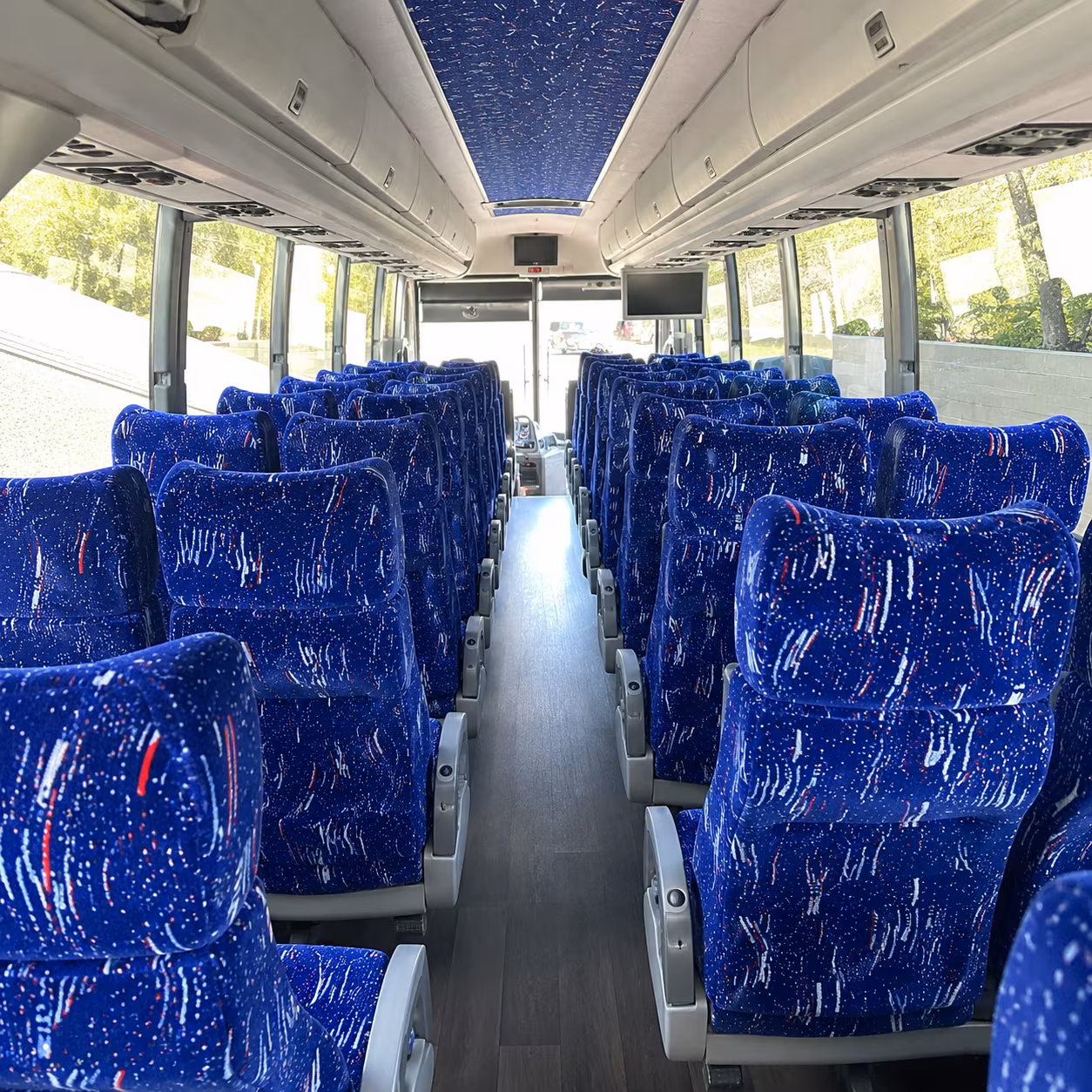 buena park 50 passenger charter bus interior