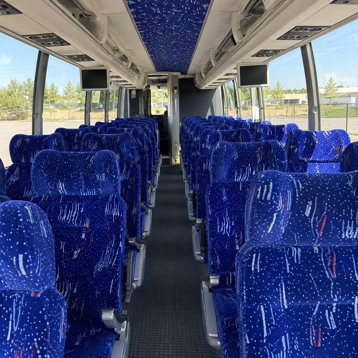 buena park 54 passenger charter bus interior