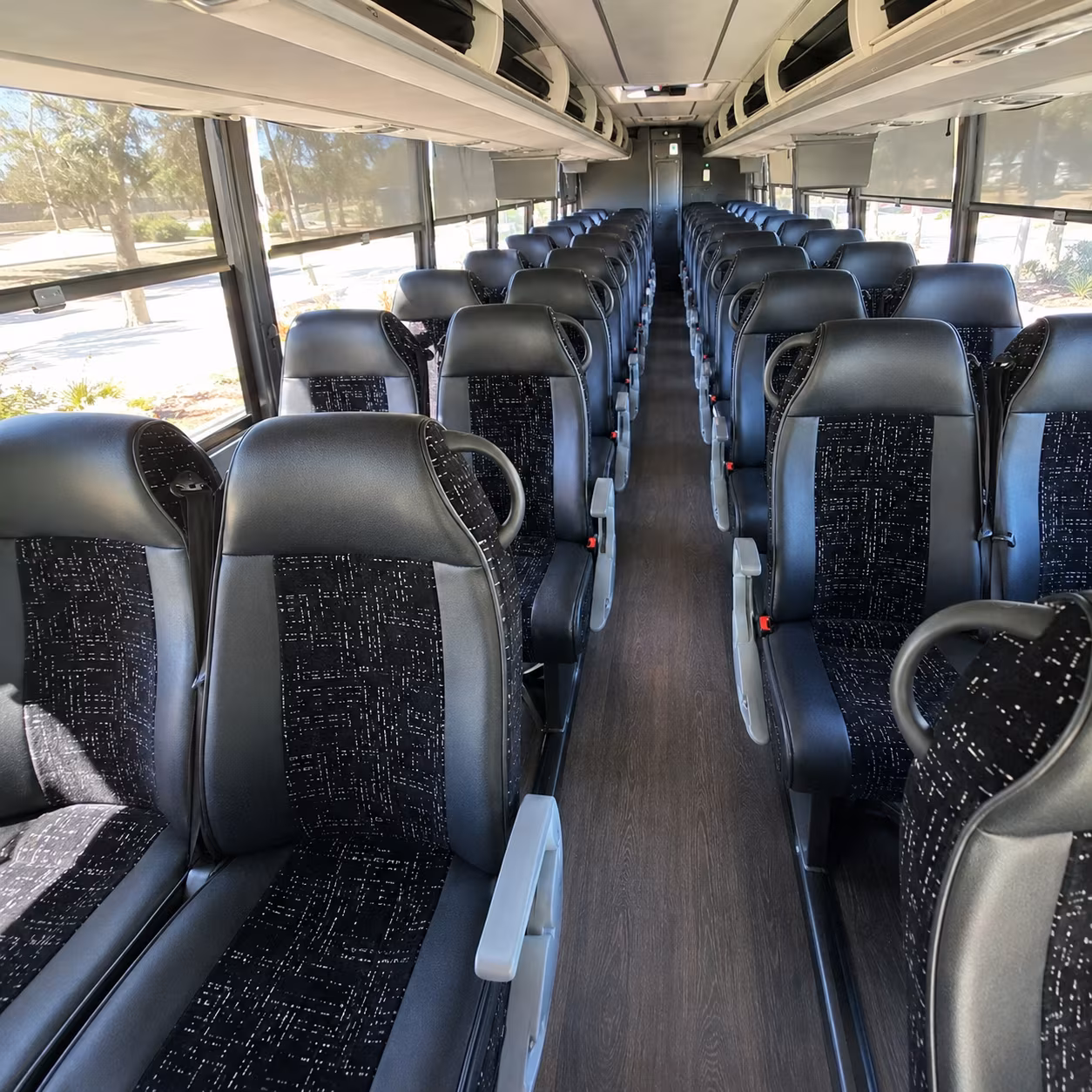 buena park charter bus interior